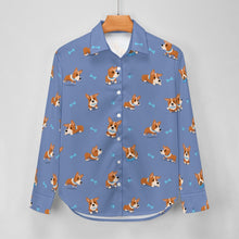 Load image into Gallery viewer, Playful Corgi Adventures &amp; Treats Women's Shirt-8
