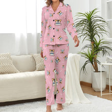 Load image into Gallery viewer, Playful Corgi Antics Pajamas Set for Women-8