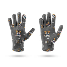 Load image into Gallery viewer, Playful Corgi Antics Touch Screen Gloves-Accessories-Accessories,Dog Dad Gifts,Dog Mom Gifts,Gloves-12