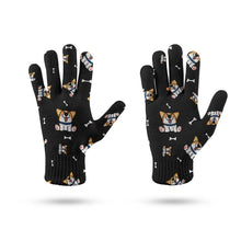 Load image into Gallery viewer, Playful Corgi Antics Touch Screen Gloves-Accessories-Accessories,Dog Dad Gifts,Dog Mom Gifts,Gloves-13