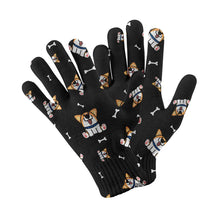 Load image into Gallery viewer, Playful Corgi Antics Touch Screen Gloves-Accessories-Accessories,Dog Dad Gifts,Dog Mom Gifts,Gloves-Black-5