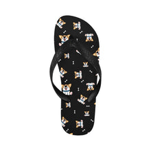 Load image into Gallery viewer, Playful Corgi Antics Unisex Slippers - 7 Gradients-Footwear-Accessories,Corgi,Dog Dad Gifts,Dog Mom Gifts,Slippers-11