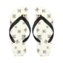 Load image into Gallery viewer, Playful Corgi Antics Unisex Slippers - 7 Gradients-Footwear-Accessories,Corgi,Dog Dad Gifts,Dog Mom Gifts,Slippers-8