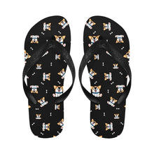 Load image into Gallery viewer, Playful Corgi Antics Unisex Slippers - 7 Gradients-Footwear-Accessories,Corgi,Dog Dad Gifts,Dog Mom Gifts,Slippers-9