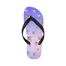 Load image into Gallery viewer, Playful Corgi Antics Unisex Slippers - 7 Gradients-Footwear-Accessories,Corgi,Dog Dad Gifts,Dog Mom Gifts,Slippers-13