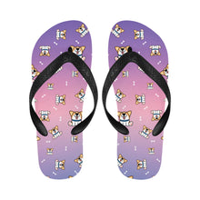 Load image into Gallery viewer, Playful Corgi Antics Unisex Slippers - 7 Gradients-Footwear-Accessories,Corgi,Dog Dad Gifts,Dog Mom Gifts,Slippers-1