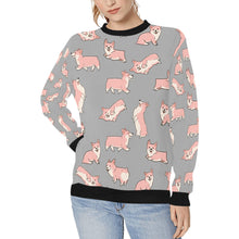 Load image into Gallery viewer, Playful Corgi Love Sweatshirt for Women-DarkGray-XS-28