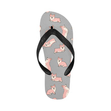Load image into Gallery viewer, Playful Corgi Love Unisex Slippers-Footwear-Accessories, Corgi, Dog Mom Gifts, Slippers-27