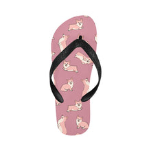 Load image into Gallery viewer, Playful Corgi Love Unisex Slippers-Footwear-Accessories, Corgi, Dog Mom Gifts, Slippers-Dusty Pink-S-16