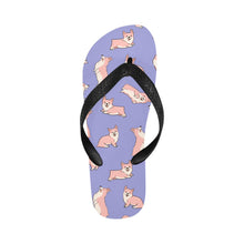 Load image into Gallery viewer, Playful Corgi Love Unisex Slippers-Footwear-Accessories, Corgi, Dog Mom Gifts, Slippers-Lavender Purple-S-24
