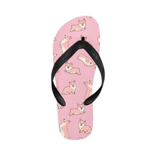 Load image into Gallery viewer, Playful Corgi Love Unisex Slippers-Footwear-Accessories, Corgi, Dog Mom Gifts, Slippers-Light Pink-S-14