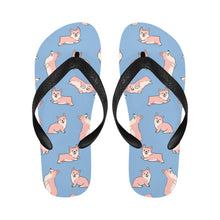 Load image into Gallery viewer, Playful Corgi Love Unisex Slippers-Footwear-Accessories, Corgi, Dog Mom Gifts, Slippers-1