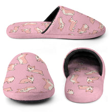 Load image into Gallery viewer, Playful Corgi Love Women's Cotton Mop Slippers-10