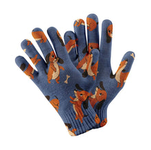 Load image into Gallery viewer, Playful Dachshunds in Motion Touch Screen Gloves-Accessories-Accessories, Dog Dad Gifts, Dog Mom Gifts, Gloves-10