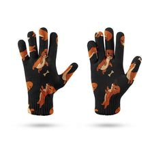 Load image into Gallery viewer, Playful Dachshunds in Motion Touch Screen Gloves-Accessories-Accessories, Dog Dad Gifts, Dog Mom Gifts, Gloves-13