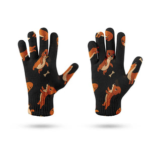 Playful Dachshunds in Motion Touch Screen Gloves-Accessories-Accessories, Dog Dad Gifts, Dog Mom Gifts, Gloves-13