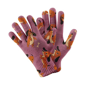 Playful Dachshunds in Motion Touch Screen Gloves-Accessories-Accessories, Dog Dad Gifts, Dog Mom Gifts, Gloves-6