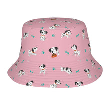 Load image into Gallery viewer, Playful Dalmatian Love Bucket Hat-Hats &amp; Caps-Light Pink-One Size-33