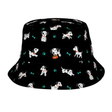 Load image into Gallery viewer, Playful Dalmatian Love Bucket Hat-Hats &amp; Caps-Midnight Black-One Size-1
