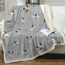 Load image into Gallery viewer, Playful Dalmatian Love Soft Warm Fleece Blanket-Blanket-Blankets, Dalmatian, Home Decor-14
