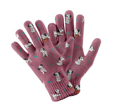 Load image into Gallery viewer, Playful Dalmatian Love Touch Screen Gloves-Accessories-Accessories, Dalmatian, Dog Dad Gifts, Dog Mom Gifts, Gloves-Rose gold-5