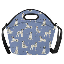 Load image into Gallery viewer, Playful Dalmatians love Neoprene Lunch Bag-CornflowerBlue-ONESIZE-21