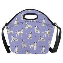 Load image into Gallery viewer, Playful Dalmatians love Neoprene Lunch Bag-CornflowerBlue_1-ONESIZE-31