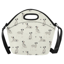 Load image into Gallery viewer, Playful Dalmatians love Neoprene Lunch Bag-Ivory-ONESIZE-1