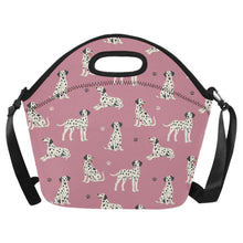 Load image into Gallery viewer, Playful Dalmatians love Neoprene Lunch Bag-PaleVioletRed-ONESIZE-11