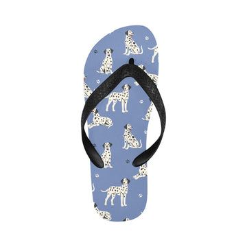 Playful Dalmatians love Unisex Slippers-CornflowerBlue-S-14