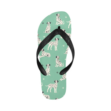 Playful Dalmatians love Unisex Slippers-MediumAquaMarine-S-16