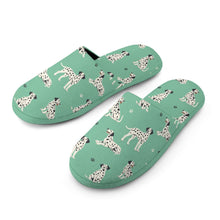 Load image into Gallery viewer, Playful Dalmatians love Women's Cotton Mop Slippers-Footwear-Accessories, Dalmatian, Dog Mom Gifts, Slippers-24