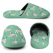Load image into Gallery viewer, Playful Dalmatians love Women's Cotton Mop Slippers-Footwear-Accessories, Dalmatian, Dog Mom Gifts, Slippers-25
