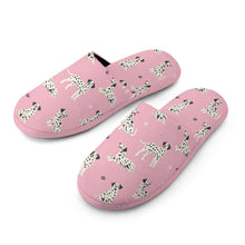 Load image into Gallery viewer, Playful Dalmatians love Women's Cotton Mop Slippers-Footwear-Accessories, Dalmatian, Dog Mom Gifts, Slippers-12