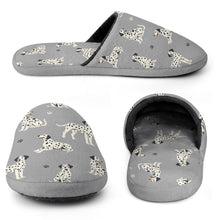 Load image into Gallery viewer, Playful Dalmatians love Women's Cotton Mop Slippers-Footwear-Accessories, Dalmatian, Dog Mom Gifts, Slippers-31