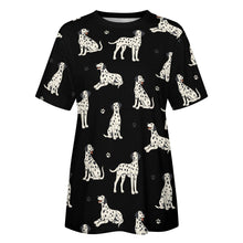 Load image into Gallery viewer, Playful Dalmatians love Women's Cotton T-Shirt-Apparel--43