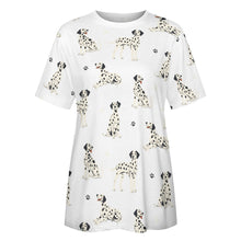 Load image into Gallery viewer, Playful Dalmatians love Women's Cotton T-Shirt-Apparel--4