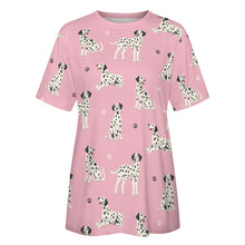 Load image into Gallery viewer, Playful Dalmatians love Women's Cotton T-Shirt-Apparel--6