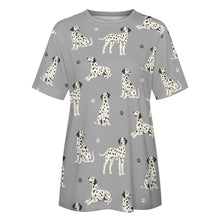 Load image into Gallery viewer, Playful Dalmatians love Women's Cotton T-Shirt-Apparel--36