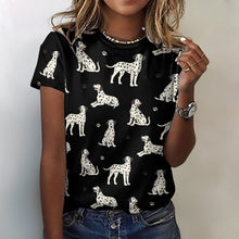 Load image into Gallery viewer, Playful Dalmatians love Women's Cotton T-Shirt-Apparel--44