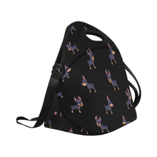 Load image into Gallery viewer, Playful Doberman Pinscher Pattern Neoprene Lunch Bag-Accessories-Accessories,Bags,Doberman,Dog Dad Gifts,Dog Mom Gifts,Lunch Bags-6