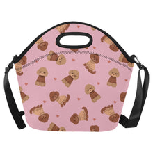 Load image into Gallery viewer, Playful Doodle in Christmas Neoprene Lunch Bag-Pink-ONESIZE-6