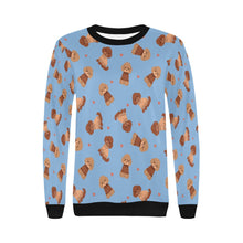 Load image into Gallery viewer, Playful Doodle in Christmas Sweatshirt for Women-Apparel-Apparel, Dog Mom Gifts, Doodle, Sweatshirt-17