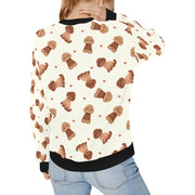 Playful Doodle in Christmas Sweatshirt for Women-Apparel-Apparel, Dog Mom Gifts, Doodle, Sweatshirt-30