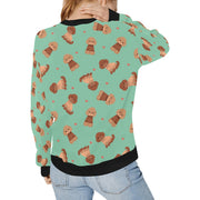 Playful Doodle in Christmas Sweatshirt for Women-Apparel-Apparel, Dog Mom Gifts, Doodle, Sweatshirt-35