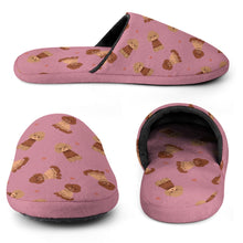 Load image into Gallery viewer, Playful Doodle in Christmas Women&#39;s Cotton Mop Slippers-12