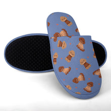 Load image into Gallery viewer, Playful Doodle in Christmas Women&#39;s Cotton Mop Slippers-26