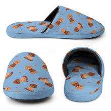 Load image into Gallery viewer, Playful Doodle in Christmas Women&#39;s Cotton Mop Slippers-27