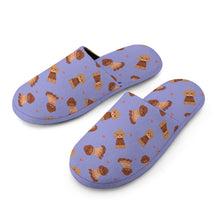 Load image into Gallery viewer, Playful Doodle in Christmas Women&#39;s Cotton Mop Slippers-30