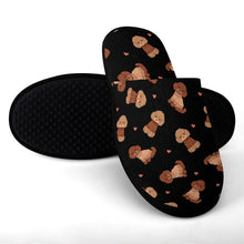 Load image into Gallery viewer, Playful Doodle in Christmas Women&#39;s Cotton Mop Slippers-43